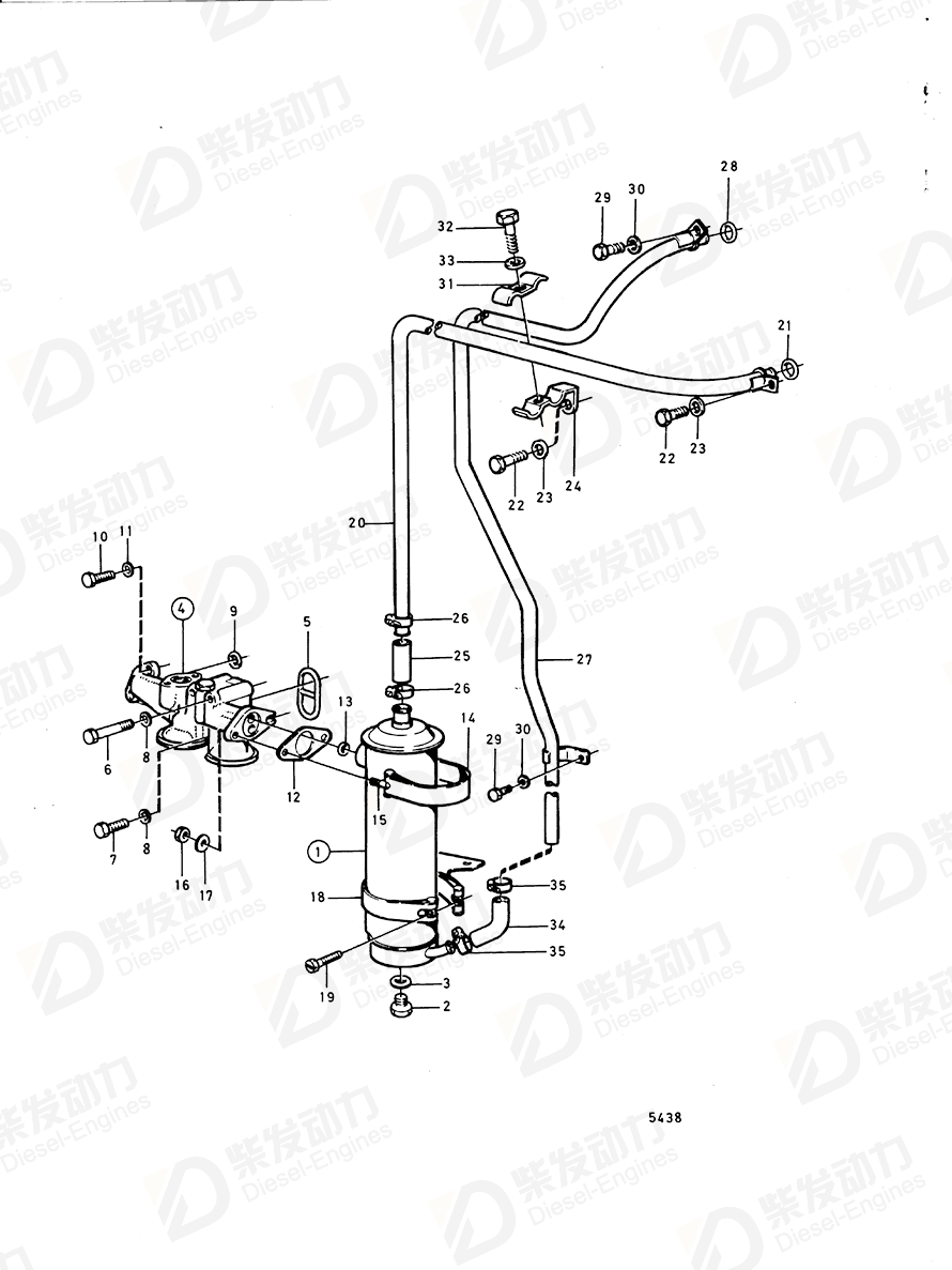 VOLVO Oil Cooler 470099 Drawing